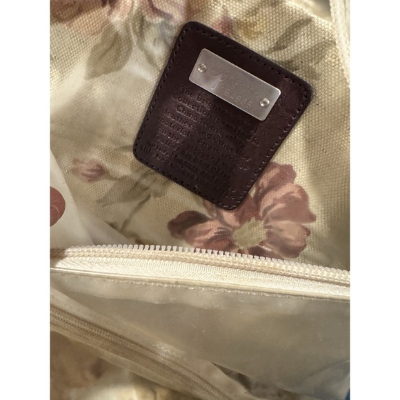 Brighton Travel Train Case Cosmetic Bag Dark Brown Croc Black Heart Hardware - Picture 8 of 11